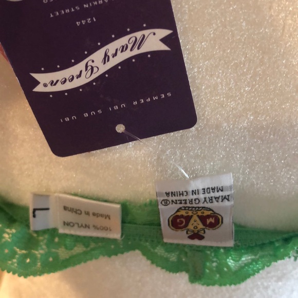 Mary Green Bralette Lillac/Green Size L - Picture 3 of 3